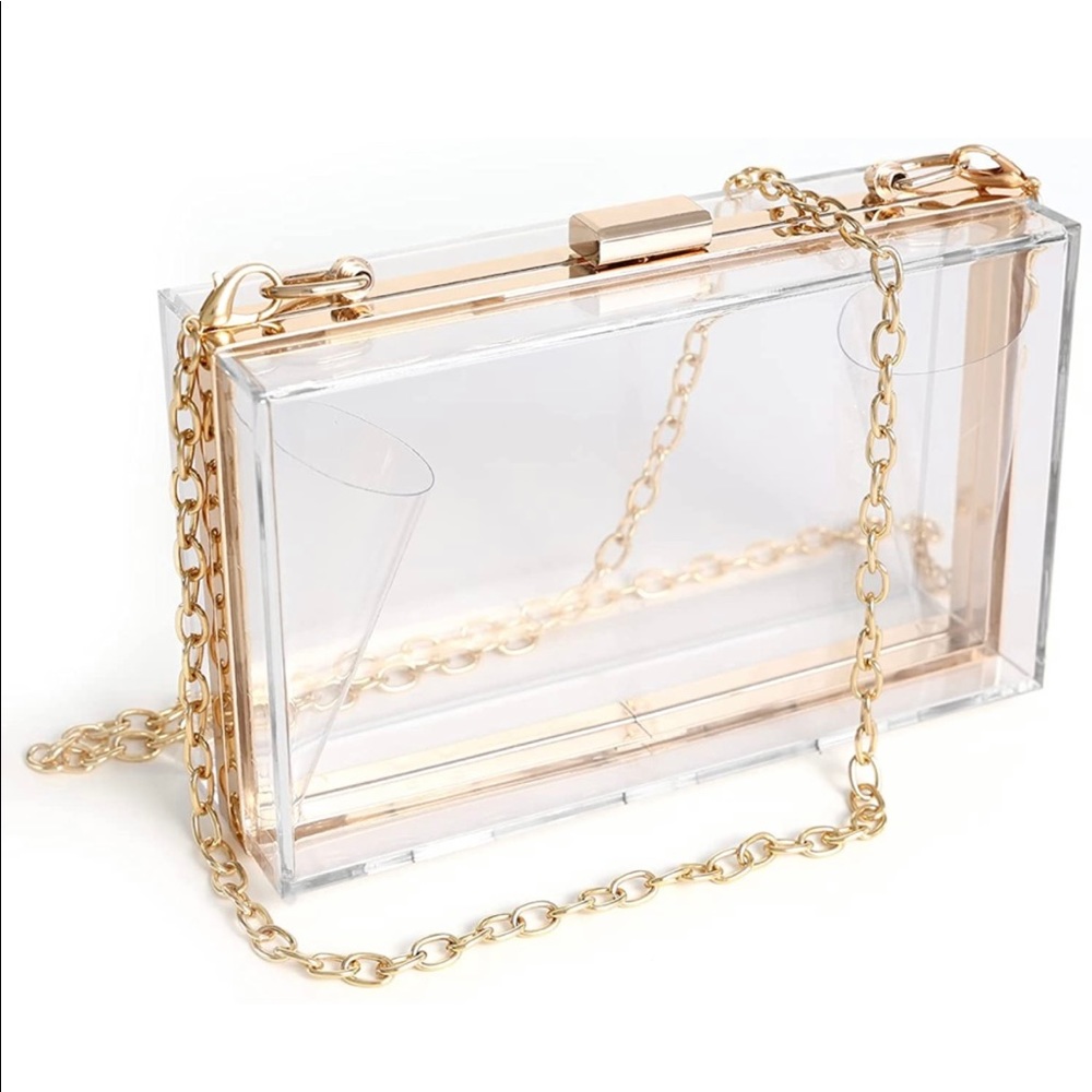 WJCD clear acrylic clutch purse